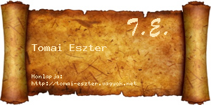 Tomai Eszter névjegykártya