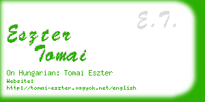 eszter tomai business card